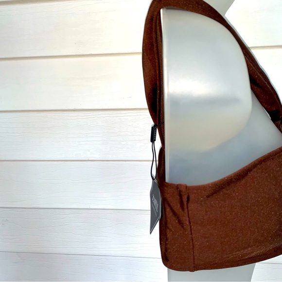 Size Large Zaful Brown One-Shoulder Bikini Top New with Tags - Picture 4 of 5